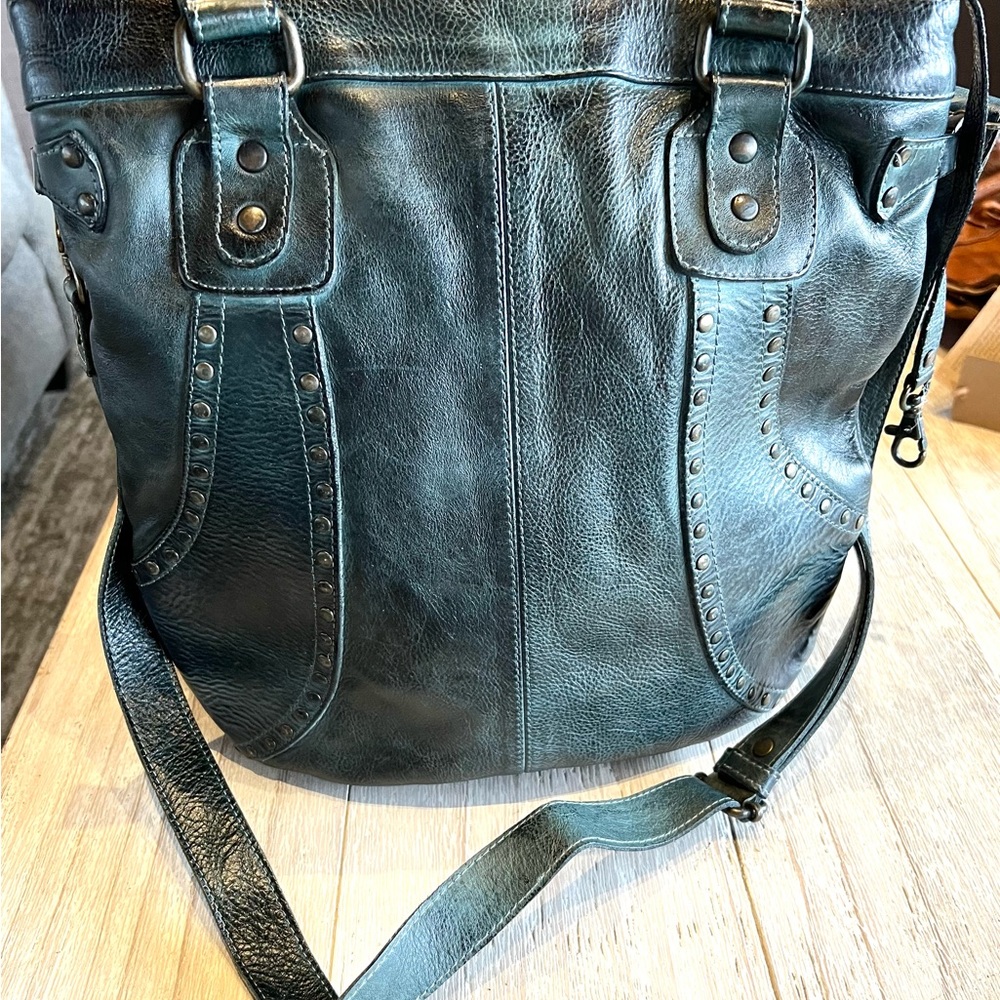 Bed Stu Dark Green Leather Crossbody Bag - Picture 2 of 9